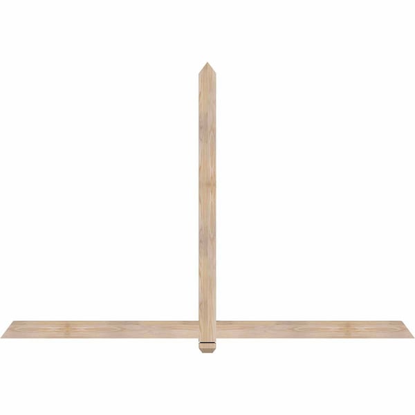 Ekena Millwork Eugene Smooth Timber Gable Bracket, Douglas Fir, 84"W x 56"H x 1 1/2"D x 3 1/2"F, 16/12 Pitch GBW084X56X0204EUG00SDF - main